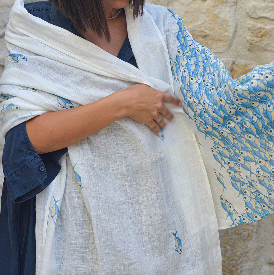
                  
                    Rex Maris Double Sided Organic Linen Scarf
                  
                
