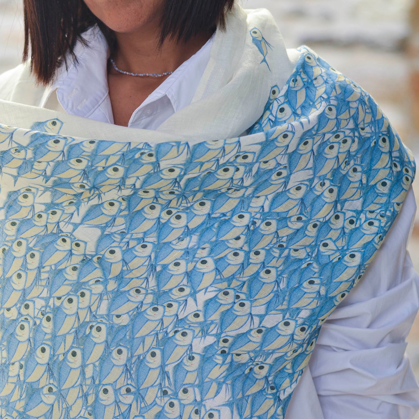 
                  
                    Rex Maris Double Sided Organic Linen Scarf
                  
                