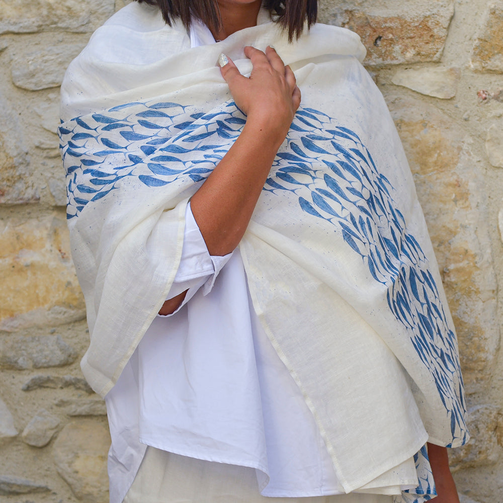 
                  
                    Out Of The Deep Organic Linen Scarf
                  
                